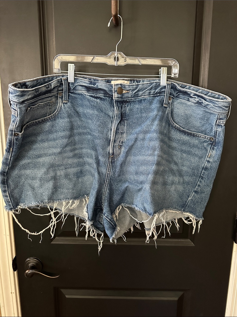 Universal Thread Light Blue Distressed High-Rise Jean Shorts